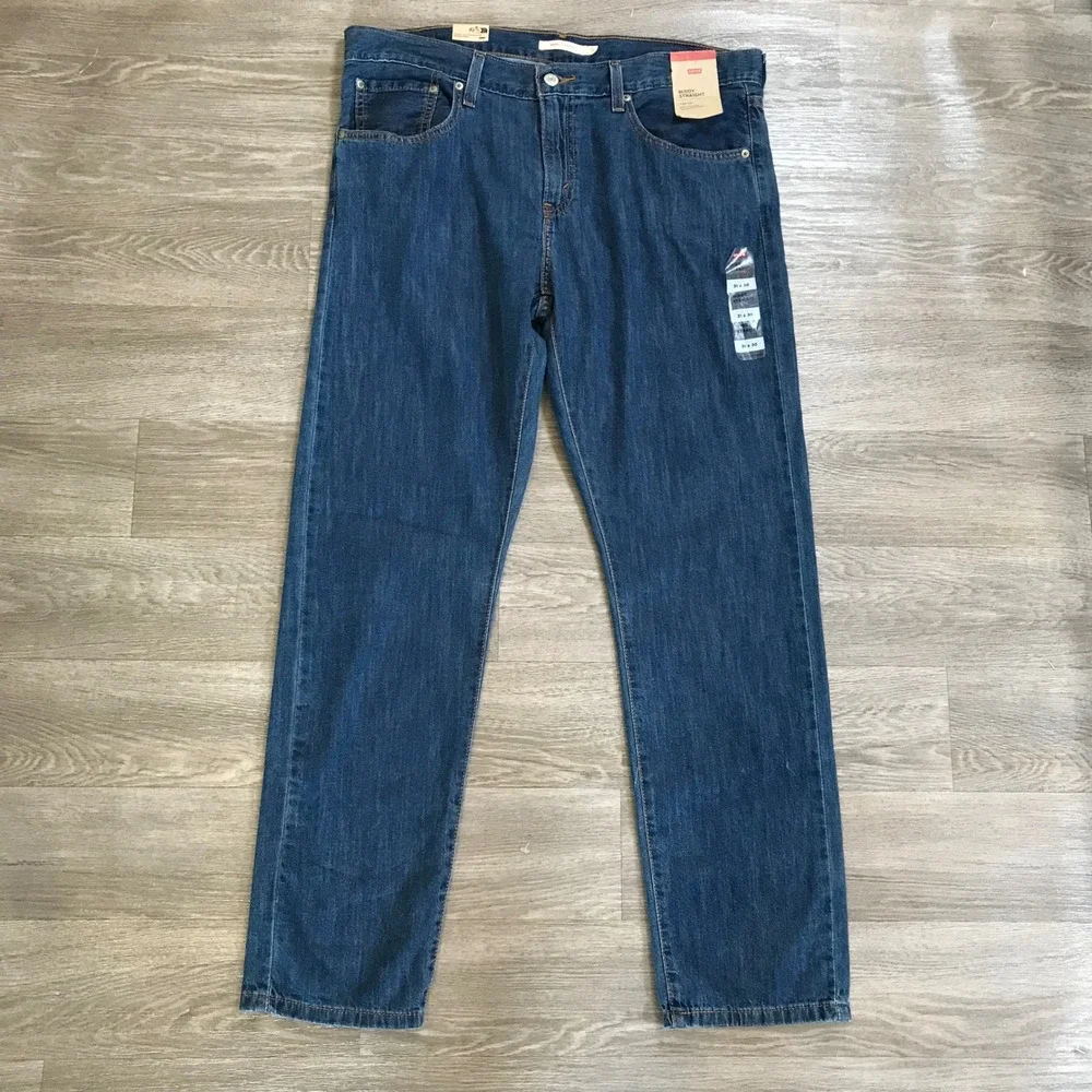 Levis Middy Straight Leg Jeans Mens 31x30 Medium Wash Blue Denim New NWT